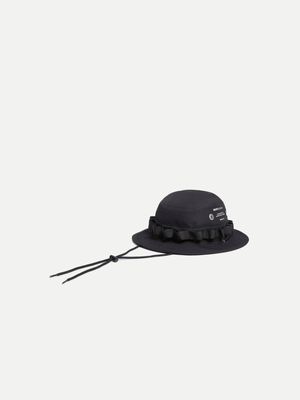 Men's Markham Utility Boonie with Printed Branding Black Hat