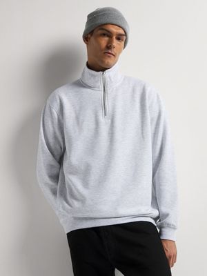 Men's Markham Half Zip Ice Grey Sweatshirt