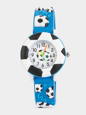Boy's Blue Soccer Watch