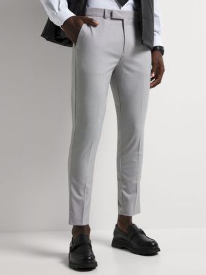 Men's Markham Slim Tapered Micro Houndstooth Grey Trouser