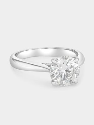 White Gold 2ct Lab Grown Diamond Solitaire Ring