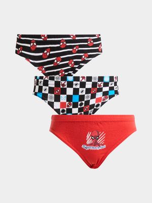 Jet Younger Boys Multicolour Spiderman 3 Pack Briefs