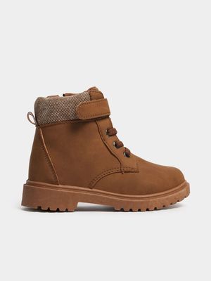 Jet Younger Boys Tan Utility Boots