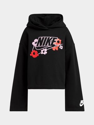Nike Floral French Terry Black Hoodie