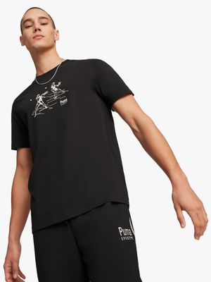 Puma Men's Graphic Black T-shirt