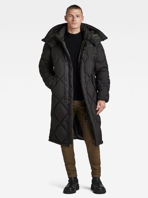 G-Star Men's G-Whistler XL Long Blanket Black Puffer Coat