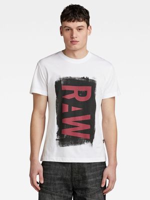 G-Star Men's Painted RAW Graphic White T-Shirt