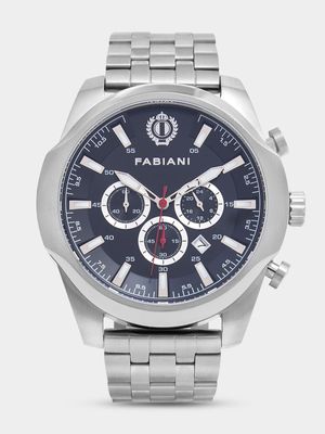 Fabiani Men's Chronograph Bracelet Silver/White Watch