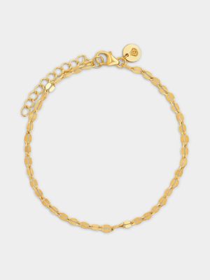 Gold Plated Sterling Silver Butterfly Chain Bracelet