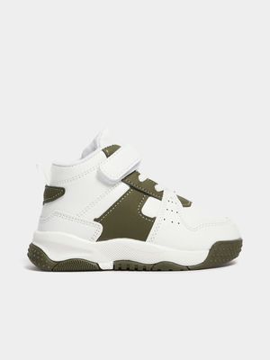 Jet Younger Boys Fatigue/White Hi-Top Sneakers