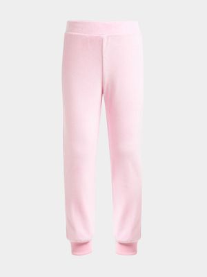 Jet Younger Girls Pink Velour Active Pants