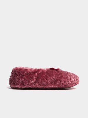 Jet Women's Pink Fluffy Waffle Slippers
