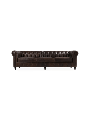 Madison 4 Seater Couch Leather Cognac