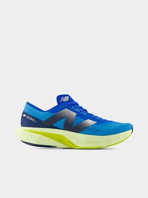 Mens New Balance FuelCell Rebel v4 Blue/Lime Running Shoes