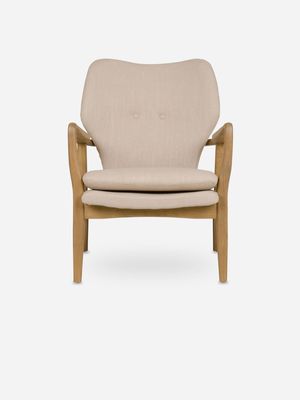 retro wooden chair linen