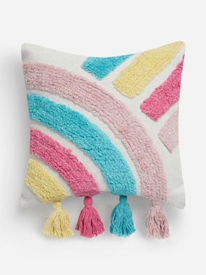 Jet Home Girls Rainbow Tufted Scatter