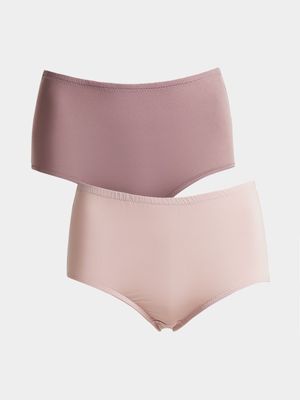 Jet Women's Blush Taupe Full Brief Panties 2 Pack