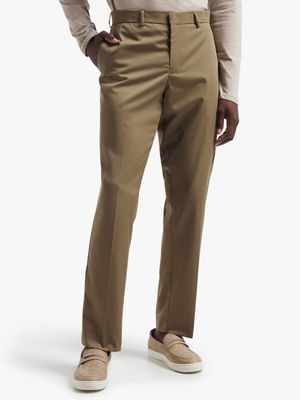 Jet Men's Taupe Baby Gap Pleated Formal Trouser