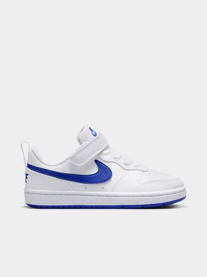 Junior Pre-School Nike Court Borough Low White/Blue Shoes