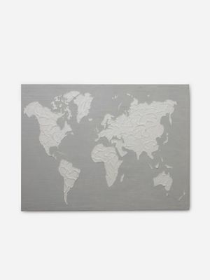 Handpainted World Map 90 X 120cm