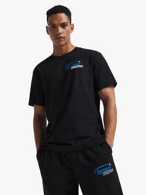 Redbat Athletics Men's Black Graphic T-Shirt