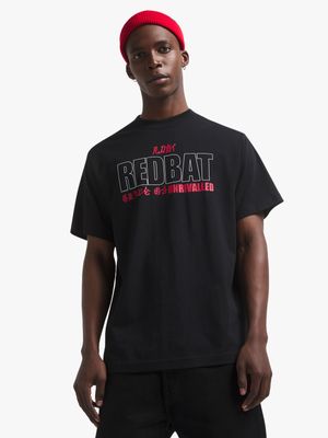 Redbat Men's Black Relaxed T-Shirt