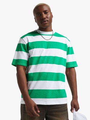 Men's Green Striped Top