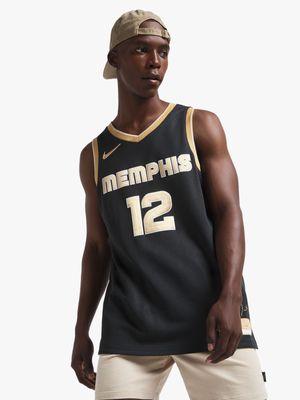 Nike Men's Ja Morant Memphis Grizzlies 2024 Select Series Dri-FIT NBA Swingman Black/Gold Jersey