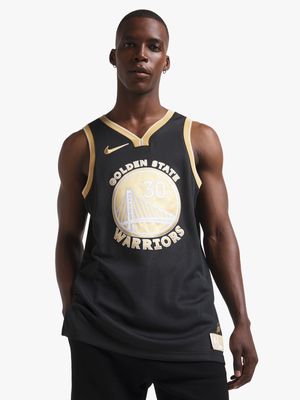 Nike Men's Stephen Curry Golden State Warriors 2024 Select Series Dri-FIT NBA Swingman Black/Gold Jersey