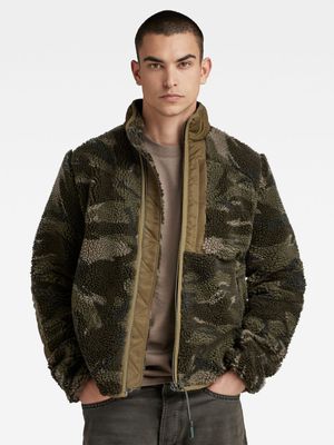 G-Star Men's Fleece Turf Woodland Camo Jacket