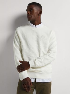 Fabiani Men's Honeycomb Textured Milk Sweater