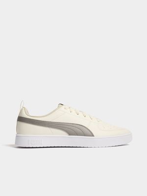 Mens Puma Rickie Cream/Grey Sneaker
