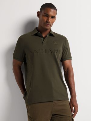 Fabiani Men's Embossed Quilted Fatigue Polo