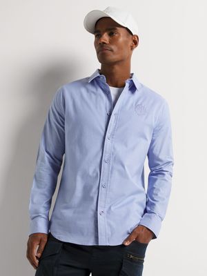 Fabiani Men's Blue Oxford Shirt