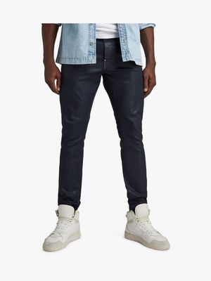 G-Star Men's Revend Fwd Skinny Coated Blue Jeans
