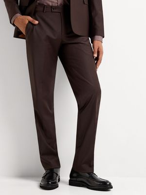 Fabian Men's Collezione 43 Brown Wool Suit Trouser