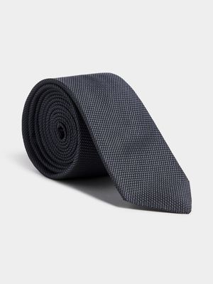 Men's Markham Textured Grey Skinny Tie