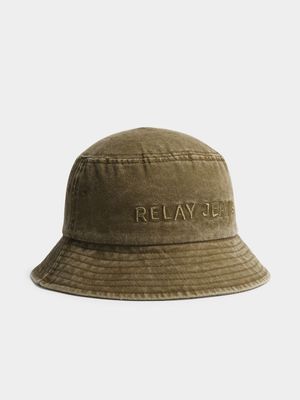 Men's Relay Jeans Pigment Wash Stone Bucket Hat