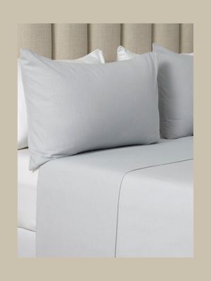 Cotton Winter Bedding Flat Sheet Silver