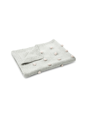 blankets from africa bobble cot blanket grey/pink