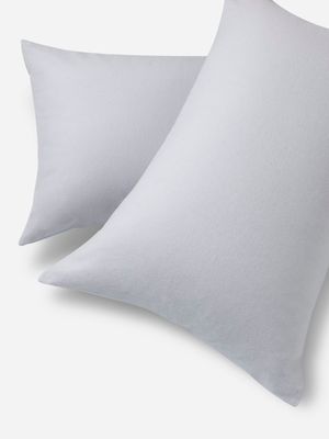 Cotton Winter Bedding Pillowcase 2 Pack Silver