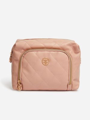 Foschini All Woman Quilted Cosmetic Bag with Front Pocket