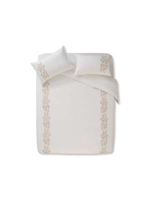 Grace Duvet Cover Set Lush Embroidery White