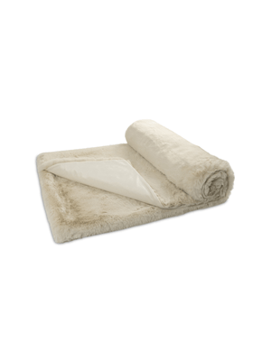 faux fur super plush blanket ivory 150x200cm
