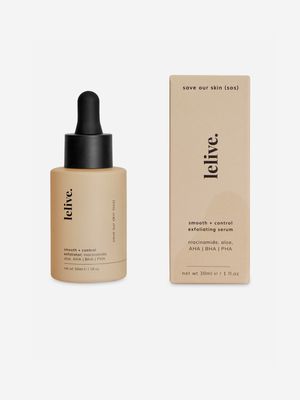 lelive. Save our skin (sos) | smooth + control exfoliating serum
