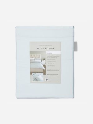 Gold Seal Certified Egyptian Cotton 600 Thread Count Duvet Cover Set Light Blue