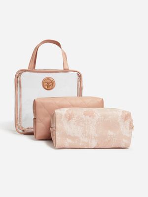 Foschini All Woman Large Multi 3 Pack Cosmetic Bag
