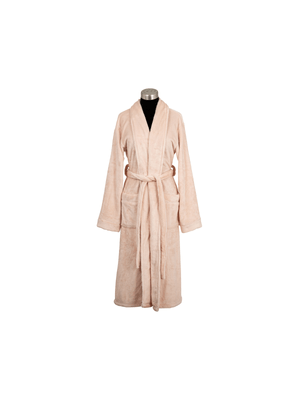 gown mink fleece piped