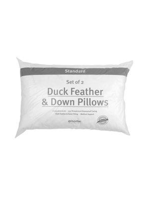 Medium-Soft Duck Feather & Down Standard 2pack Pillow Inner