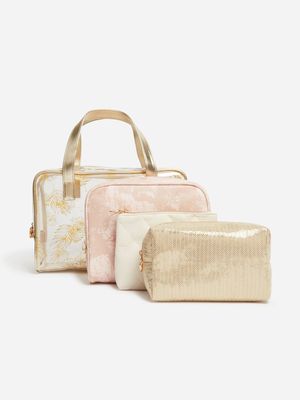 Foschini All Woman Large Multi 4 Pack Cosmetic Bags